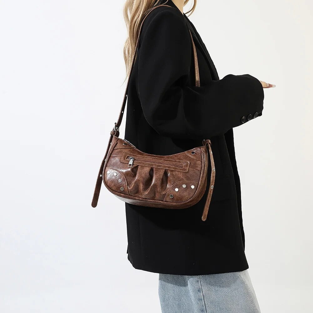 Pochette Nylon Shopping Sac Bandoulière Y2k Femme - Style Rétro Années 90 Pratique Pour Tous Les Jours Style Années 90 Féminin