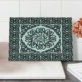 thumbnail image 2 of Celtic Cutting Board, Filigree Style Endless Celtic Knot Pattern with Abstract Style Floral Petals, Decorative Tempered Glass Cutting and Serving Board, Small Size, Black and White, by Ambesonne, 2 of 5