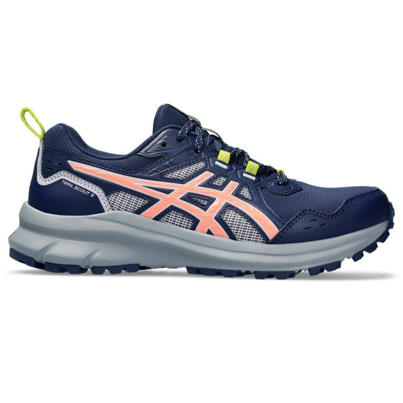ASICS Women's Trail Scout 3 Running Shoes, 11, Blue Expanse/Sun Coral