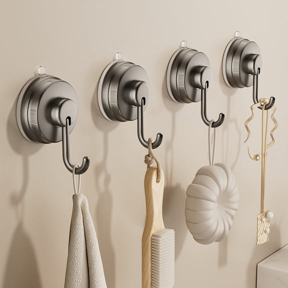 PONPRNGY 1Pc Plastic Suction Cup Hooks for Shower, Shower Hooks for Inside Shower,Mounting on Glass Doors,Tile, Mirrors, Metals,Hooks for Hanging Towels, Robe, Loofah, Jackets
