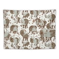 thumbnail image 5 of Orinice Elephants Pattern Brown Spots Tapestry Wall Hanging Unique Style for Home Decor - Living Room, Bedroom, Apartment, Farmhouse, Dorm 40x30inch, 5 of 6