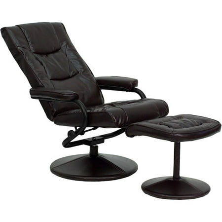 Flash Furniture Contemporary Leather Recliner And Ottoman Flash Furniture Contemporary Leather Recliner and Ottoman, Multiple Colors - Walmart.com - Flash Furniture Contemporary Leather Recliner And Ottoman