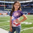thumbnail image 4 of Cethrio Girls 4th of July T-shirts, Casual Short Sleeve Pullover Crew Neck Graphic Tees Purple Size 10-12, 4 of 4