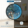 thumbnail image 5 of Voice Activated Clock with Glow Light 12 Inch Large Silent Wall Clock Battery Operated for Home Decor Snowman with A Christmas Hat, 5 of 8