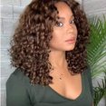 Beauty Clearance Under 10 Short Roll Curly Hair Middle Score Wig
