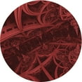 thumbnail image 1 of Ahgly Company Machine Washable Indoor Round Transitional Maroon Red Area Rugs, 3' Round, 1 of 7