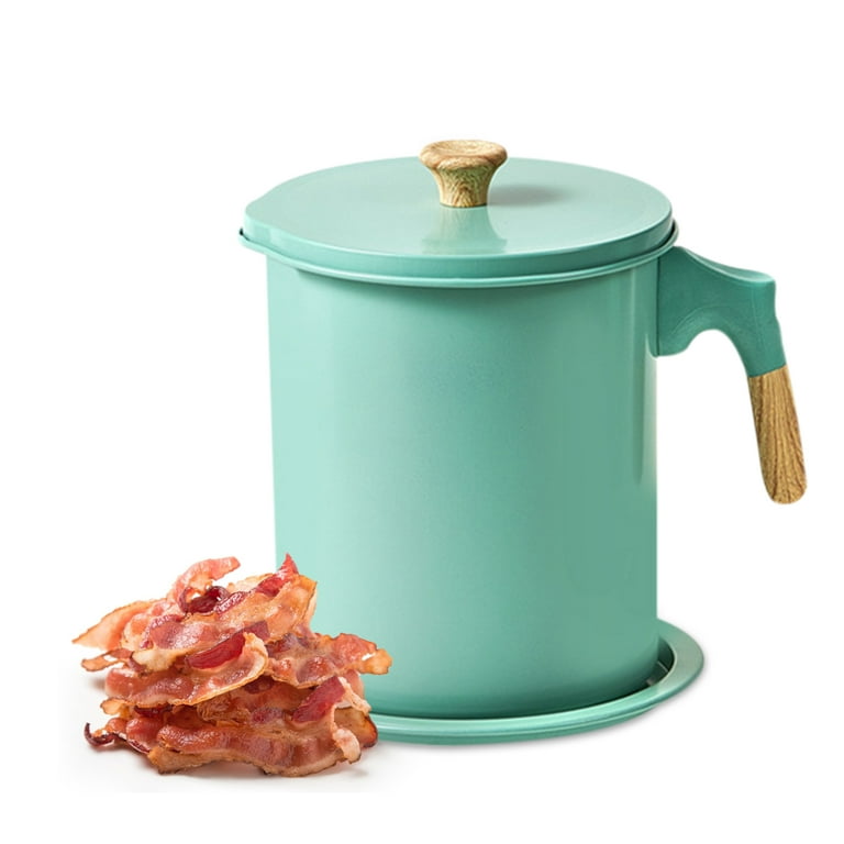 Bacon Grease Container with Strainer 1.4L Kitchen Cooking Oil