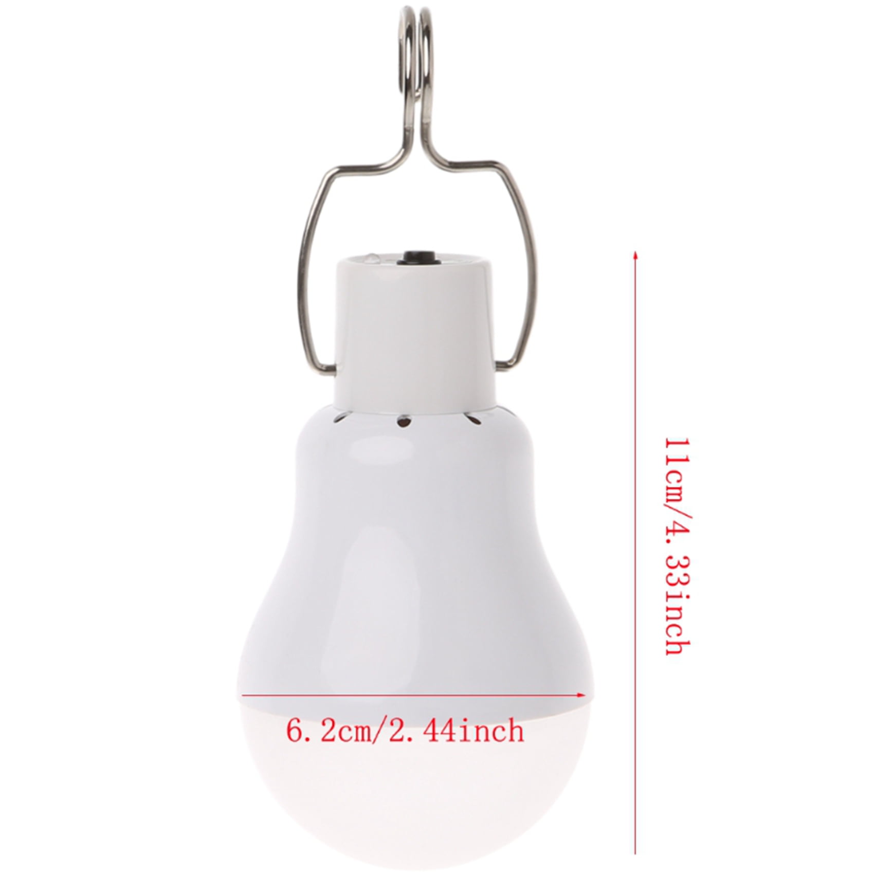 2X Solar Panel Powered LED Bulb Light Portable Outdoor Camping Tent Energy Lamp 15W