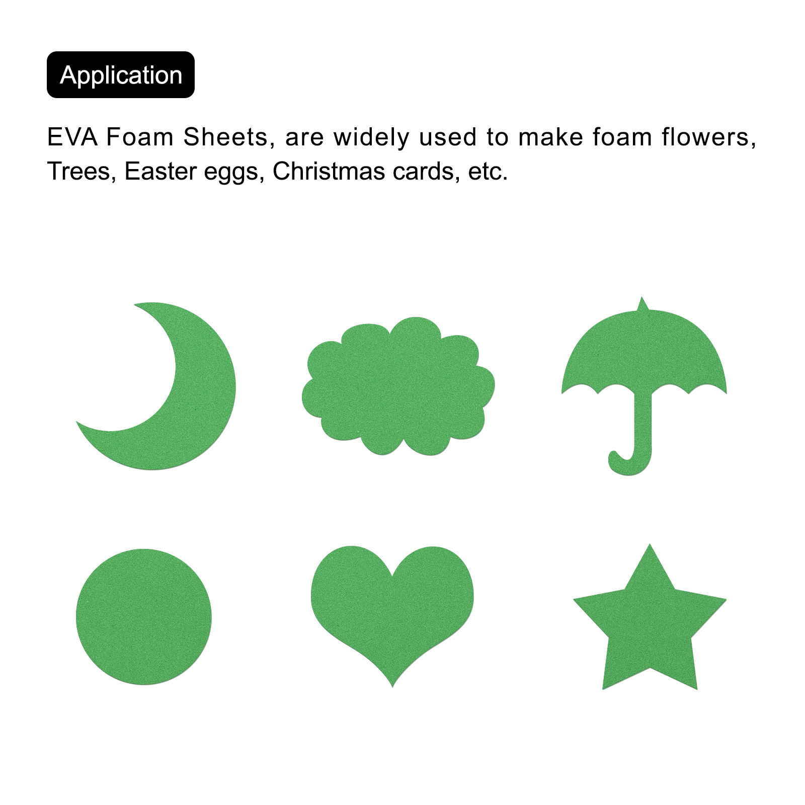 EVA Foam Sheets Grass Green 19.7 Inch x 35.4 Inch 1mm Thick Crafts Foam Pack of 5