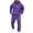 Purple, variant on Men's Hooded Sweatshirt and Jogger Set Casual Pullover Tracksuit with Letter Print for Daily Wear Gym Running Street Outfit(White,L)