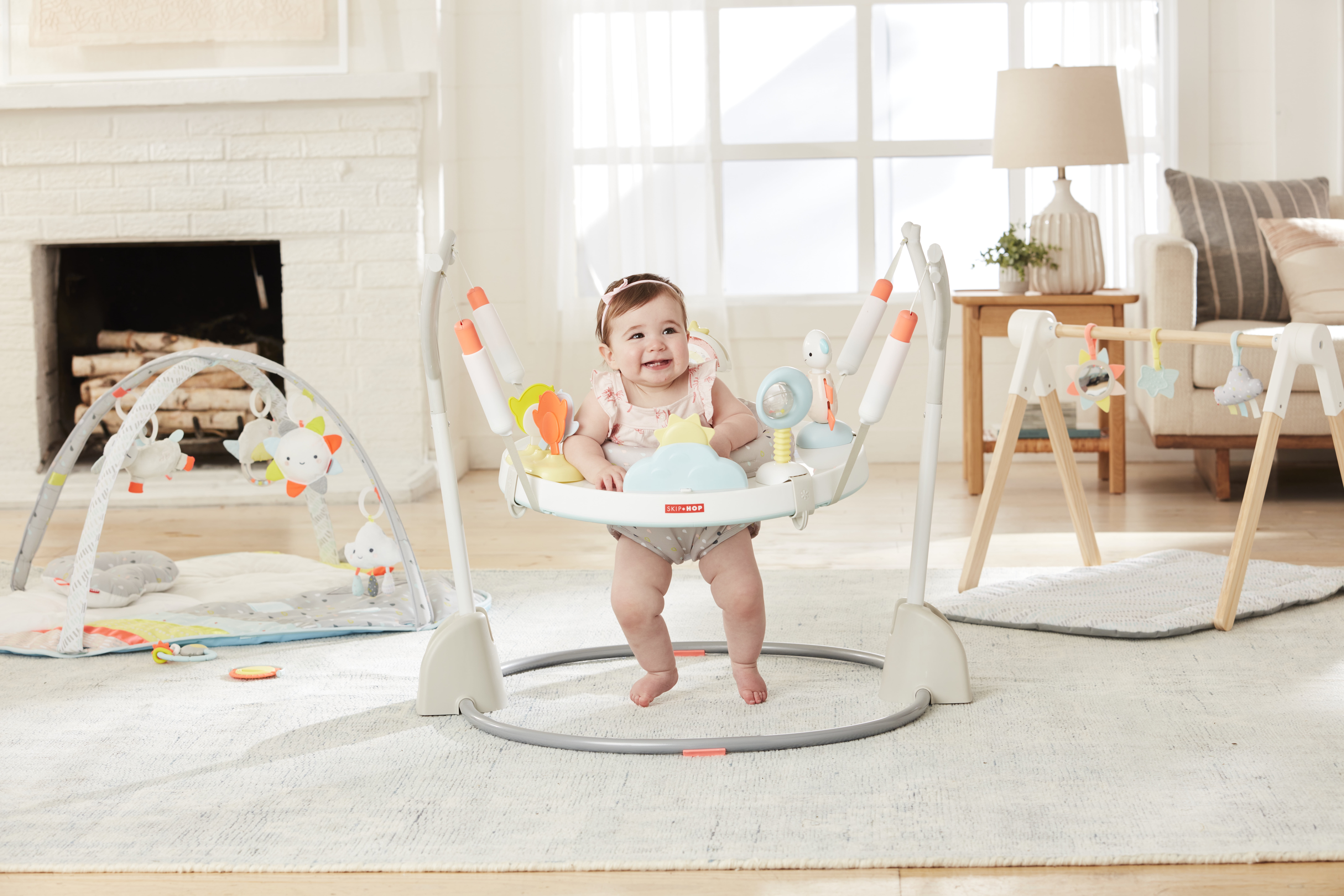 Skip Hop Silver Lining Cloud Baby Jumper for 4m+ with 20+ Developmental Activities