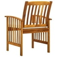 thumbnail image 2 of vidaXL Patio Dining Chairs Outdoor Patio Chair with Cushions Solid Wood Acacia, 2 of 42