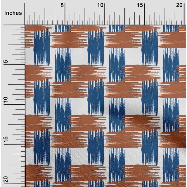 oneOone Georgette Viscose Fabric Brush Stroke Ikat Print Sewing Fabric BTY 42 Inch Wide