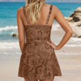 thumbnail image 4 of Womens Swimdress Women's Print Floral Swimdress Swimsuits Tropical Beach Pool Swimwear Skirted Monokini with Control Swimdress Coffee L, 4 of 6