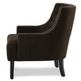 thumbnail image 3 of Homelegance Diamond Tufted Upholstered Accent Chair, 18 Inches High, Chocolate, 3 of 6