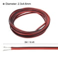 thumbnail image 2 of Uxcell 18 Gauge Wire 2 Conductor Electrical Wire 16.4FT Red Black Cable Tinned Copper/Flexible/Silicone, 2 of 6