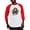 Red/White, variant on CafePress - Mona Lisa Dog Baseball Jersey - Cotton Baseball Jersey, 3/4 Raglan Sleeve Shirt