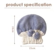 thumbnail image 2 of Paquete de 2 gorros de microfibra para secar el cabello, toalla para secar el cabello, envoltura de toalla para el cabello súper absorbente, 2 of 5
