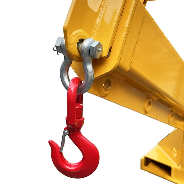 2038710 Intbuying Forklift Lifting Hoist Swivel Hook Mobile Crane Adjustable Mobile Crane Lifting Hoist Truss Jib Boom Hook (4400 Lb/ 2t Capacity)