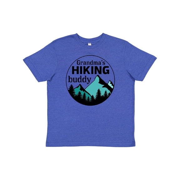 Inktastic Grandma's Hiking Buddy with Mountains and Trees Youth T-Shirt