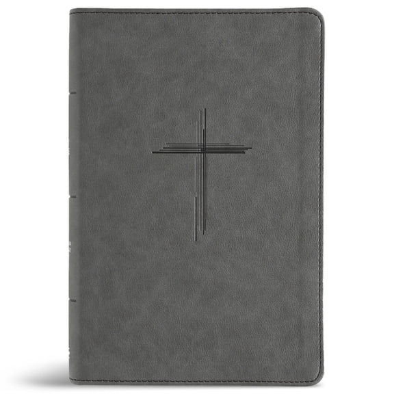 CSB Personal Size Giant Print Bible, Digital Study Edition, Charcoal Suedesoft Leathertouch, (Hardcover)