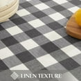 thumbnail image 6 of Checkered Tablecloth Rectangle, Outdoor Linen Cotton Gingham Table Cloth with Tassel, Heavy Duty Wrinkle Free Buffalo Plaid Table Cover for Kitchen Dining Home Party - 55 x 84 Inch, Black, 6 of 12