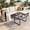Black/Beige, variant on Tappio 5 Piece Patio Furniture Sets, Outdoor Patio Set Sectional Sofa, All-Weather PE Rattan Outdoor Couch with Cushion and Glass Table for Garden, Backyard, Porch, Brown/ Beige