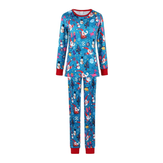 TheFound Ensemble/combinaison de Nuit de Noël Parent-Enfant à Manches Longues à Imprimé