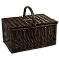 thumbnail image 2 of Picnic at Ascot 713BC-SC Surrey Picnic Basket for 2 with Blanket & Coffee-Brown Wicker-SC Stripe, 2 of 2