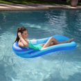thumbnail image 2 of Lit Flottant Canapé Gonflable Chaise Longue Hamac Flottant Bouée Jeu d'Eau Piscine Enfant Adulte (Bleu)-SinKeeU, 2 of 5