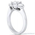 thumbnail image 2 of Round Brilliant Cut Charles & Colvard Moissanite 3-Stone Engagement Ring in 14k White Gold, 2 of 4