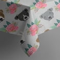 thumbnail image 5 of Cute Pitbull Terriers Dog and Flower Square Tablecloth,Waterproof Square Table Cover,Wipeable Spillproof Washable Table Cover for Home Kitchen Party Decor 52"x52"(132x132cm), 5 of 6