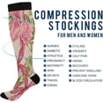 thumbnail image 4 of GZHJMY 1 Pair Flower Pattern Compression Socks for Women Men, Knee High Stocking for Running,Athletic,Medical, 4 of 7