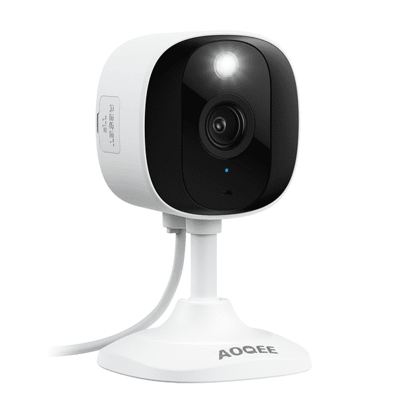 AOQEE 2K Home Security Camera Indoor, With Spotliht, Wireless WiFi, 2-Way Audio, Motion Detection, Color Night Vision