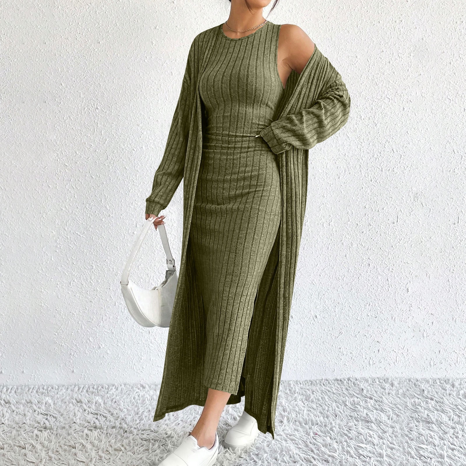 Vibrex Sweatshirt and Pants Set Women Fall and Winter Dress Long Sleeved  Jacket Two Piece Set Streetwear Oversized Soft Knit Set Trendy Lightweight  