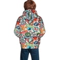 thumbnail image 3 of Bingfone Cute Nautical Pattern Youth Classic Hoodies Soft Hooded Pullover Sweatshirts for Girls and Boys, 3 of 6
