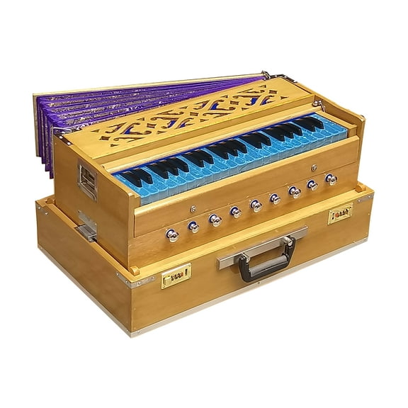 Harmonium~Traveler~3 Octave~9 Stops~Double Reeds~440 Hz~7 Fold Bellow