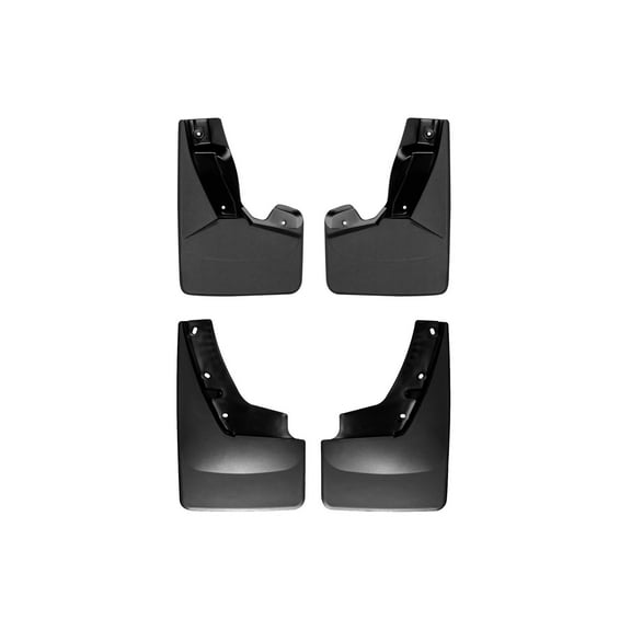 WeatherTech Custom No Drill Splash Guard MudFlaps compatible with Yukon, Suburban, Yukon XL, Front & Rear Set - Black