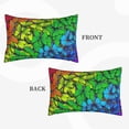 thumbnail image 2 of Honeii Rainbow Butterflies Pattern Decorative Throw Pillow Case - Elevate Your Couch, Sofa, or Bed with Stylish Home Decor-14"x20", 2 of 6
