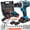 Blue, variant on EZBY 21V Cordless Drill Set,Electric Power Drill Driver with 2 Batteries and Screw Kit,3/8" Metal Keyless Chuck,2 Variable Speed,Assorted Screw Kit and 25+ Accessories for Home Repair & DIY