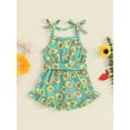 thumbnail image 5 of Musuos Kid Girls Short Jumpsuit, 1-5 Years Tie-up Spaghetti Straps Avocado Print Romper Clothes for Casual Toddler Summer Clothes, 5 of 10