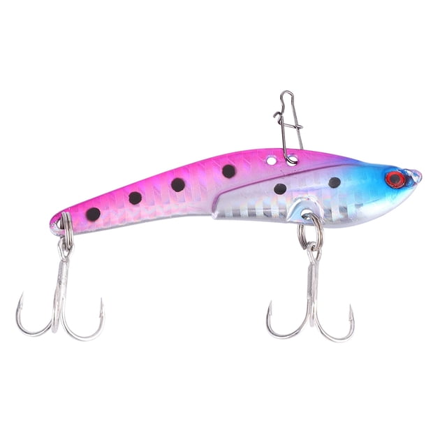 Ojos 3D Señuelos de pesca de metal Cebos artificiales Anzuelos triples Accesorio de aparejos de pesca B