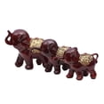 thumbnail image 4 of 3 estatuas de elefante de resina, decoración de elefante, adorno de recuerdo creativo para escritorio Rojo, 4 of 9