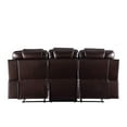 thumbnail image 3 of Bowery Hill Contemporary Sofa in Brown Faux Leather, 3 of 5