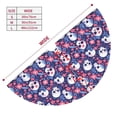 thumbnail image 3 of Lsque Skull cartoon flower Print Christmas Tree Skirt, Tree Skirt with Ties or Velcro, Perfect for Holiday Decorations, Halloween, and New Year-36", 3 of 7