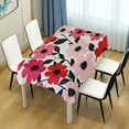 thumbnail image 4 of Yayeee Tablecloths 54" x 54" Rectangle Wrinkle Resistant Party Table Cover, Pink and Red Flowers, 4 of 8