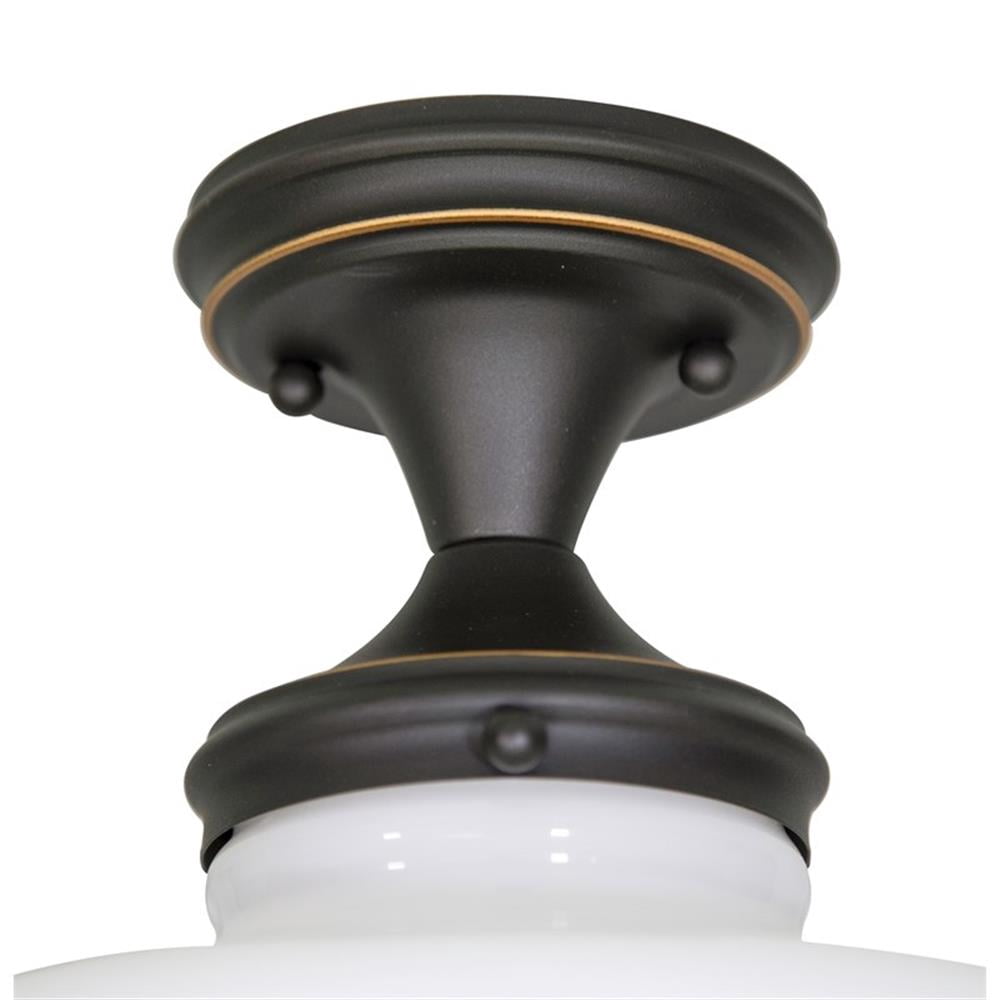 Home Square Stainless Steel Ceiling Light in Oil Rubbed Bronze - Set of 2