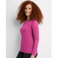 thumbnail image 3 of Hanes Sport Cool DRI Women's Performance Long Sleeve T-Shirt Fresh Berry S, 3 of 5