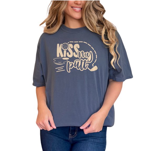 Funny Golf Lover Pun Humor Tee Shirt, Denim Comfort Colors T-Shirt, Small