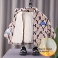 thumbnail image 4 of Abrigo de una pieza grueso con forro polar de otoño e invierno para niños y niñas, abrigo cálido y cómodo, 4 of 5